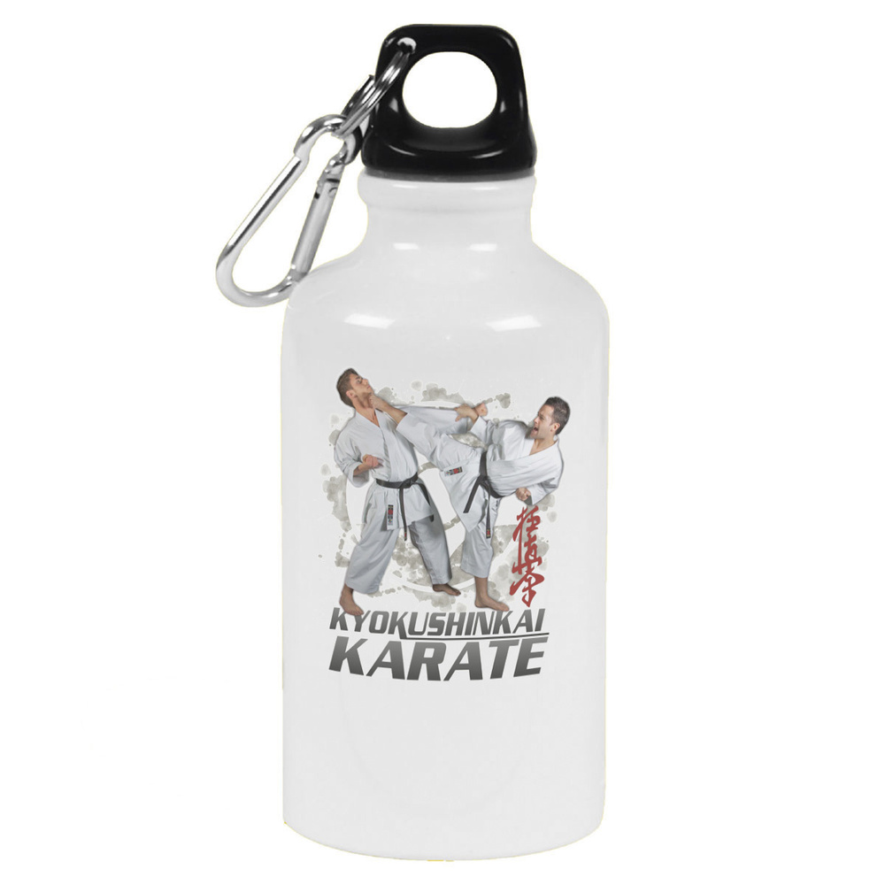 Бутылка с карабином CoolPodarok Kyokushinkai karate. Карате кёкусинкай  #1