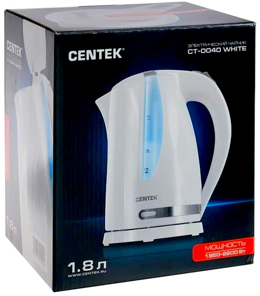 Купить электрический чайник Centek Чайник CT-0040/White/белый/1.8л/ для ...