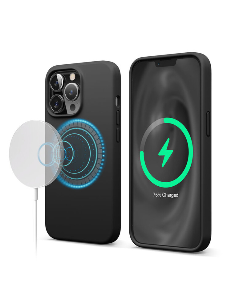 Чехол Elago для iPhone 13 Pro MagSafe Soft silicone case Black - купить ...