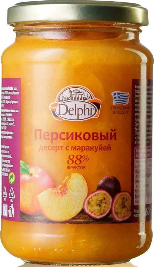 Десерт Персиковый с Маракуйей DELPHI Греция 360г #1