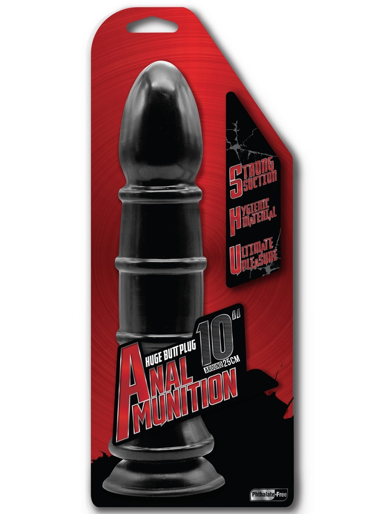 Гигантская анальная пробка на присоске "ANAL MUNITION HUGE BUTT PLUG " 23см  #1