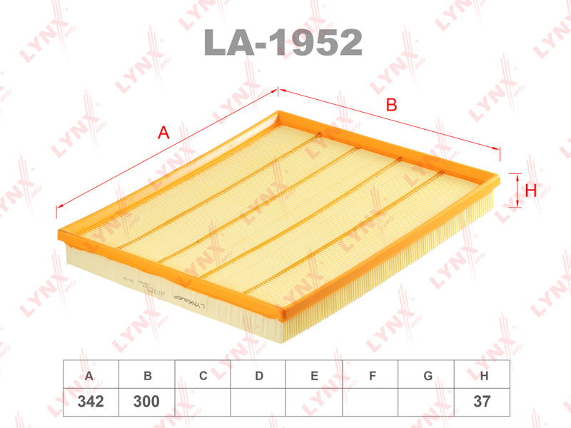 LYNXauto Фильтр воздушный арт. LA1952 #1