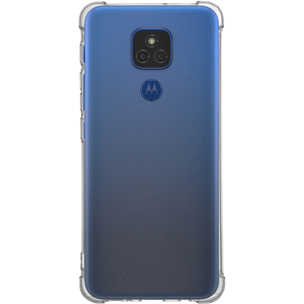 Противоударный чехол для Motorola Moto E7 Plus и G9 Play (Моторола Мото Е7  Плюс и Джи 9 Плэй), с усиленными углами и защитой модуля камер, силиконовый  прозрачный ROSCO - купить с доставкой