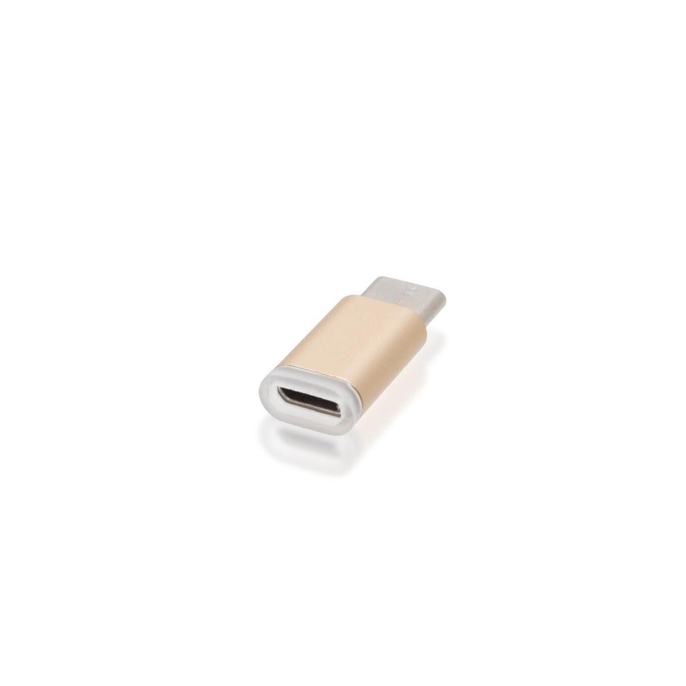Адаптер-переходник с Micro USB на Type-C, золотистый - купить с ...