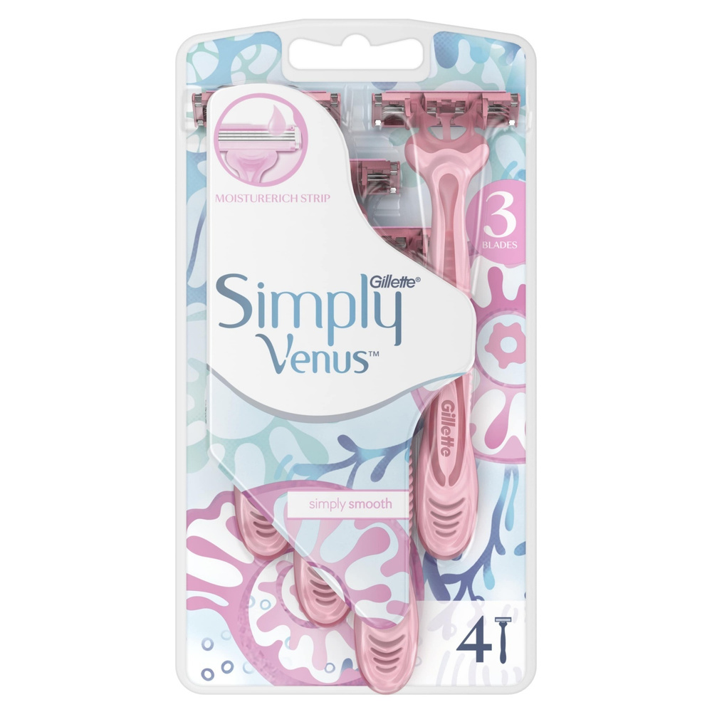 Одноразовые женские бритвы Gillette Venus 3, 4 шт #1