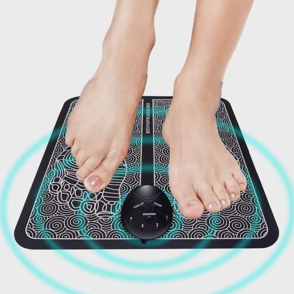 Стимулирующий массажный коврик EMS Foot Massager для ног, массажер для ног,  электрический массажёр - купить с доставкой по выгодным ценам в  интернет-магазине OZON (511877957)