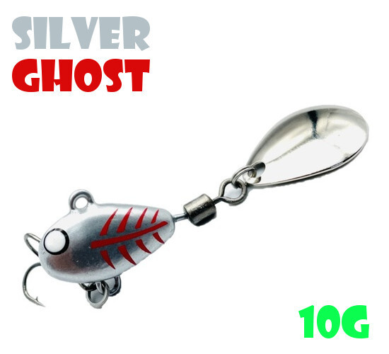 Тейл-Спиннер Uf-Studio Hurricane 10g #Silver Ghost #1