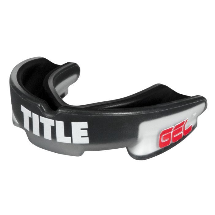 Капа боксерская TITLE Gel Triple-Shox Mouthguard 2.0, черно-серая #1