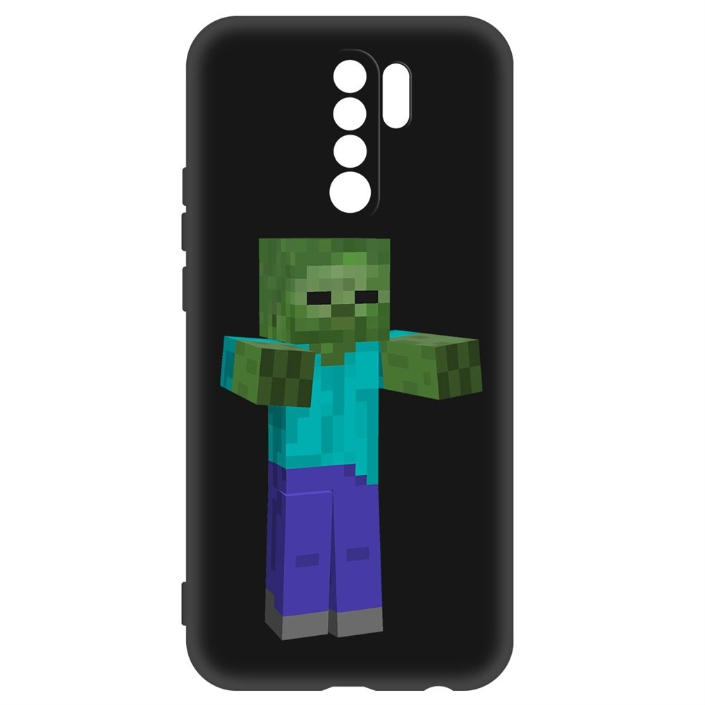 Чехол-накладка Krutoff Soft Case Minecraft-Гигант для Xiaomi Redmi 9 черный  - купить с доставкой по выгодным ценам в интернет-магазине OZON (491454167)