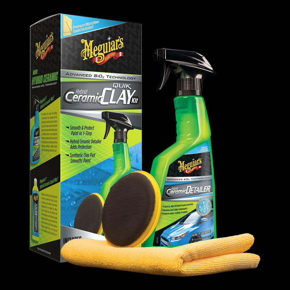 G200200 Meguiar's Hybrid Ceramic Quik Clay Kit набор для очистки кузова, 768мл  #1