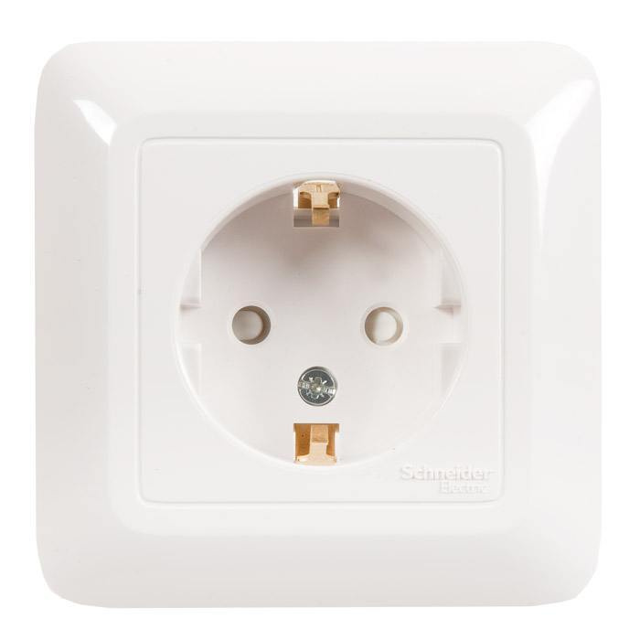 Розетка (электрическая) скрытая с заземлением 250В 16А со шторками ...