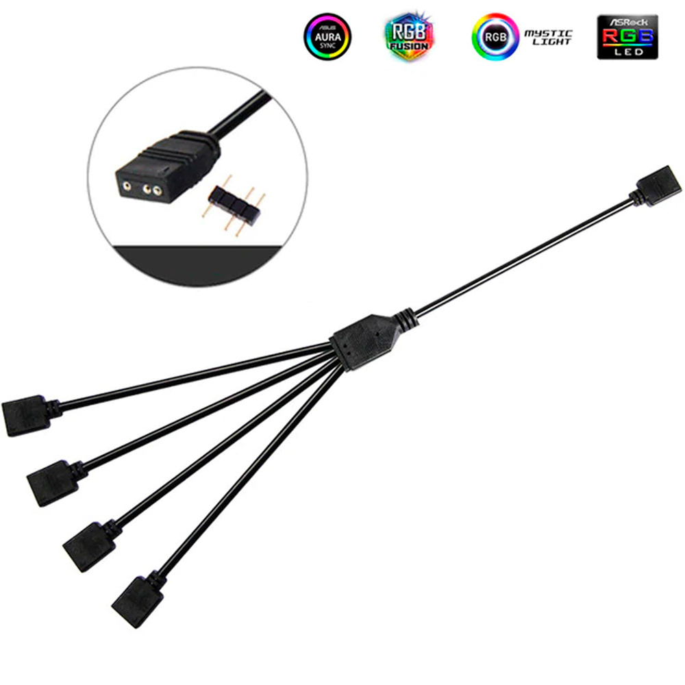 Разветвитель для RGB подсветки ПК на 3 контакта - купить с доставкой по ...