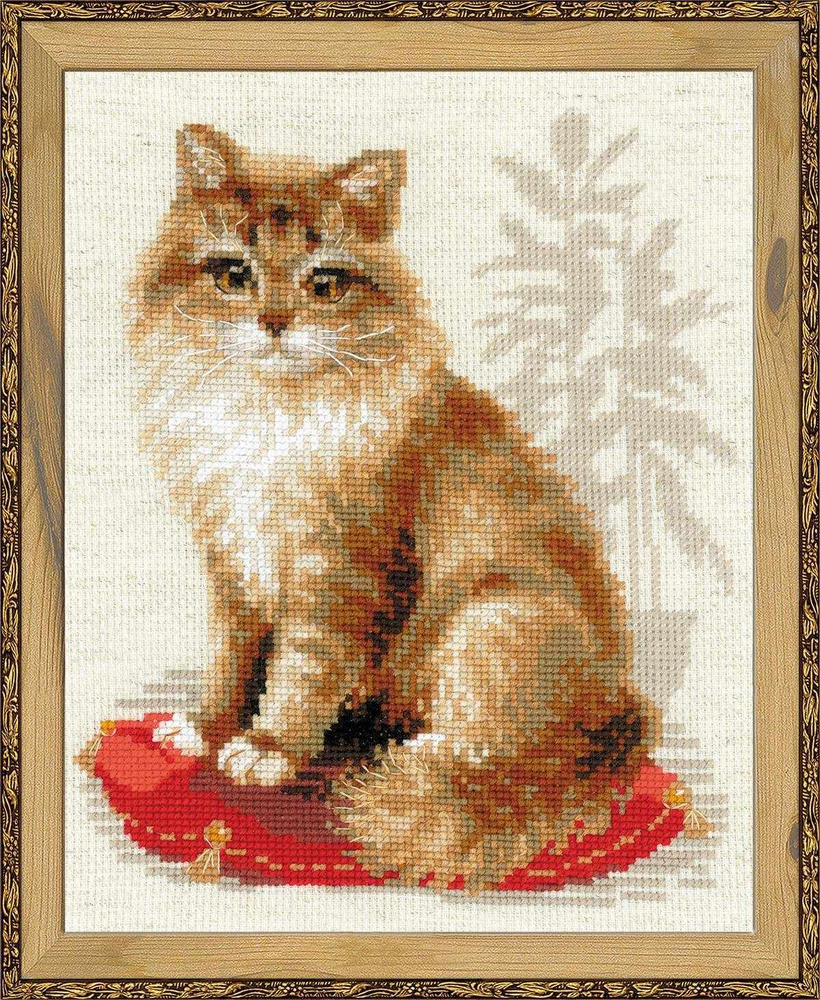 Набор для вышивания Риолис 1525 "Кошка домашняя", 24х30 см // Кошки  #1