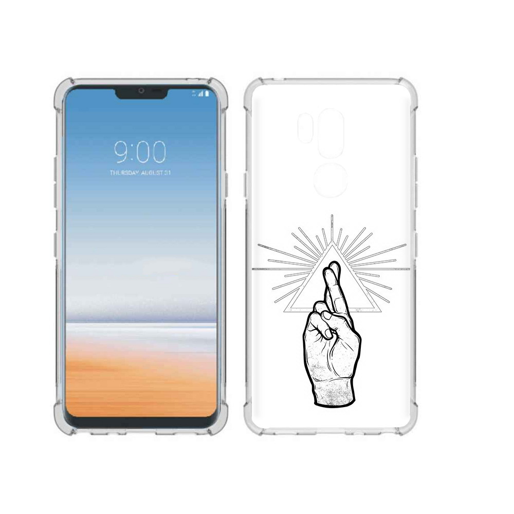 Чехол задняя-панель-накладка-бампер MyPads черно белая рука для LG G7 ThinQ/ LG G7 противоударный - купить с доставкой по выгодным ценам в  интернет-магазине OZON (582227783)