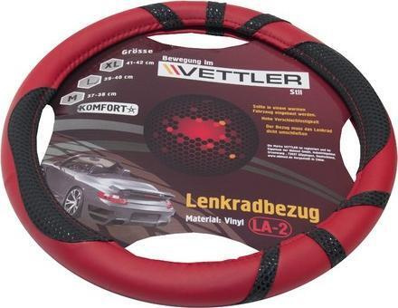 Оплетка на руль Vеttler Komfort LLA2red красный винил L 39-40см для ВАЗ 2101, 2102, 2103, 2104, 2105, #1