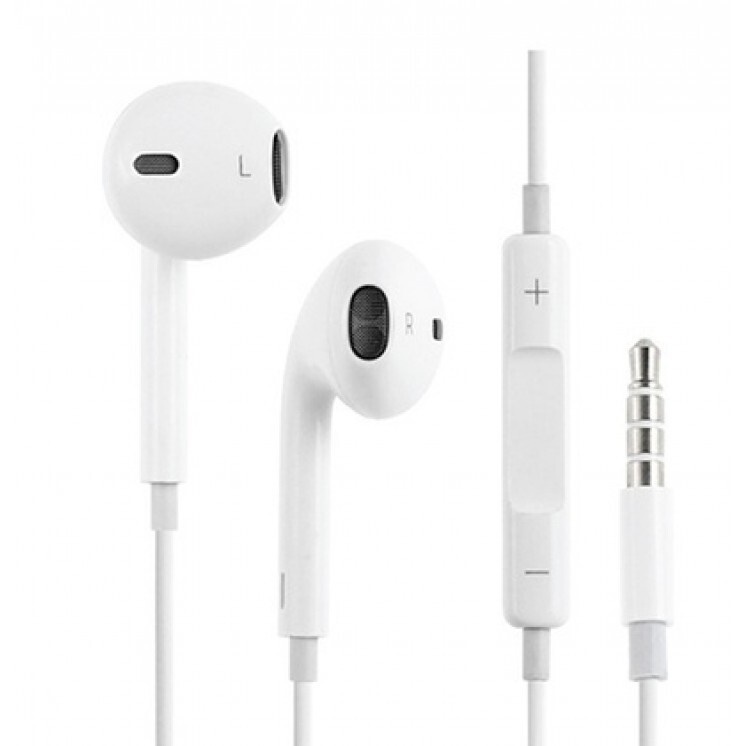 Гарнитура проводная (наушники) для Apple iPhone EarPods с пультом Remote Control Mic 3.5mm (MiniJack) #1