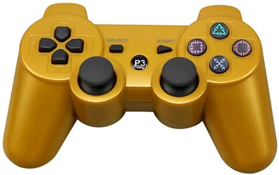 Геймпад Беспроводной Геймпад для PS3 Playstation 3 Золотой (Gold), Bluetooth, Проводной, золотой, бронза #1