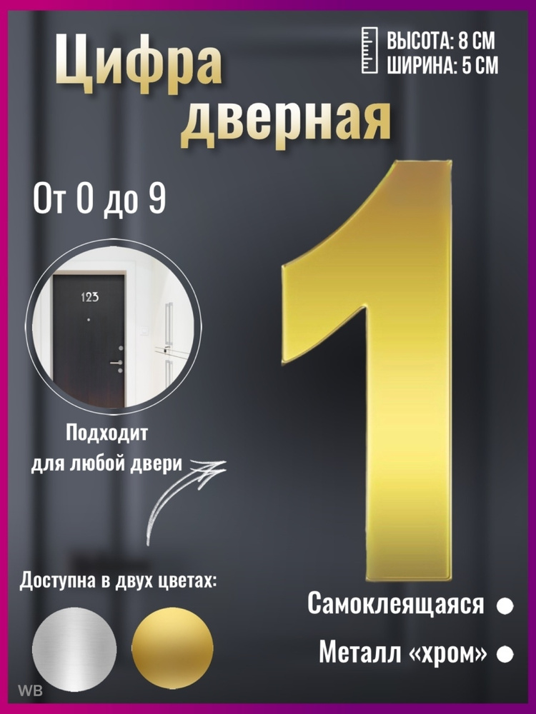 Номер на входную дверь / цифра дверная #1