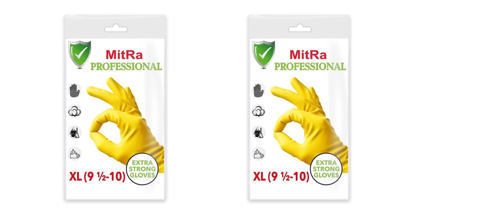 MitRa перчатки резиновые Professional XL, 2 шт #1