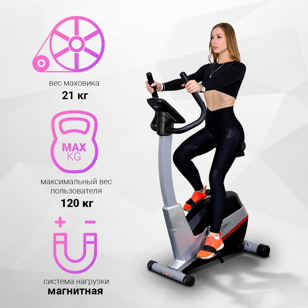 Велотренажер Everyfit K8727P магнитный, для дома, до 120 кг, маховик 21 кг,  24 программы, вертикальный Вертикальный купить по доступной цене с  доставкой в интернет-магазине OZON (928189013)