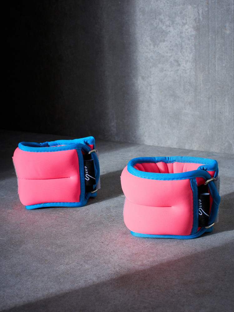 Набор утяжелителей для рук и ног неопреновые LVP, 2 шт х 0,5 кг, цвет: розовый  #1