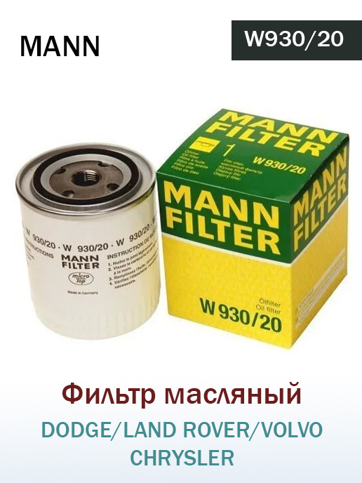 Фильтр масляный Land Rover ,Range Rover