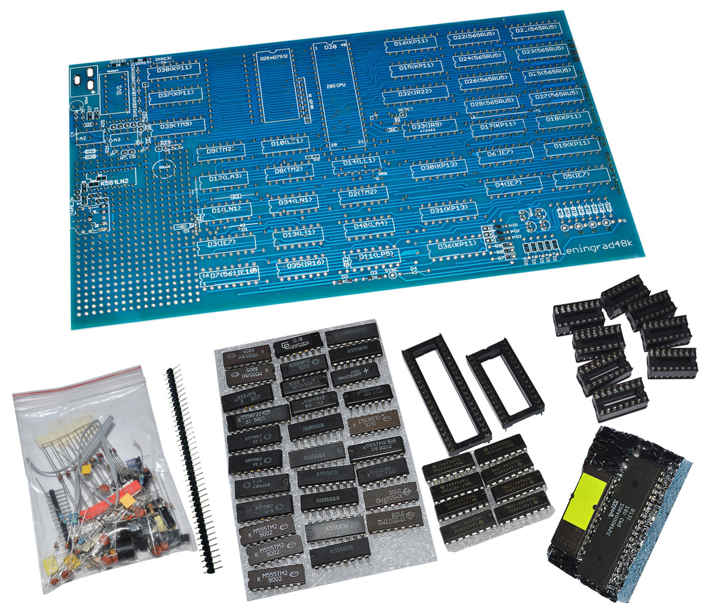 Набор для сборки Sinclair ZX Spectrum Ленинград 1 48Кб Kit Blue DIY