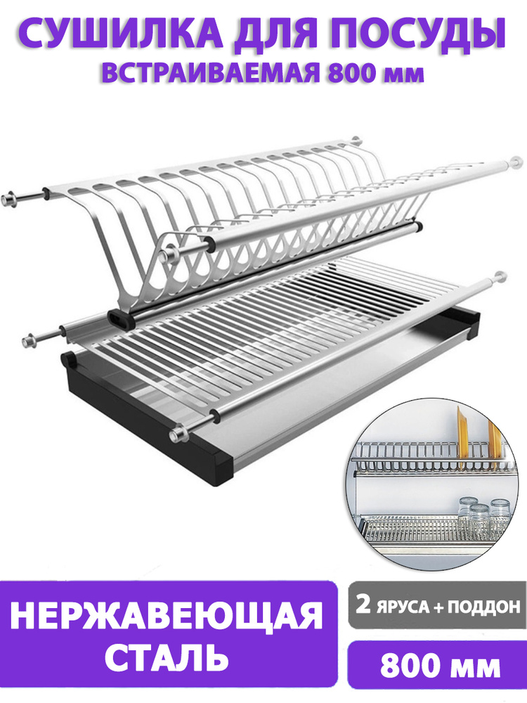 Сушилка для посуды , 76.5 см х 25 см , 1 шт - купить по выгодной цене в ...