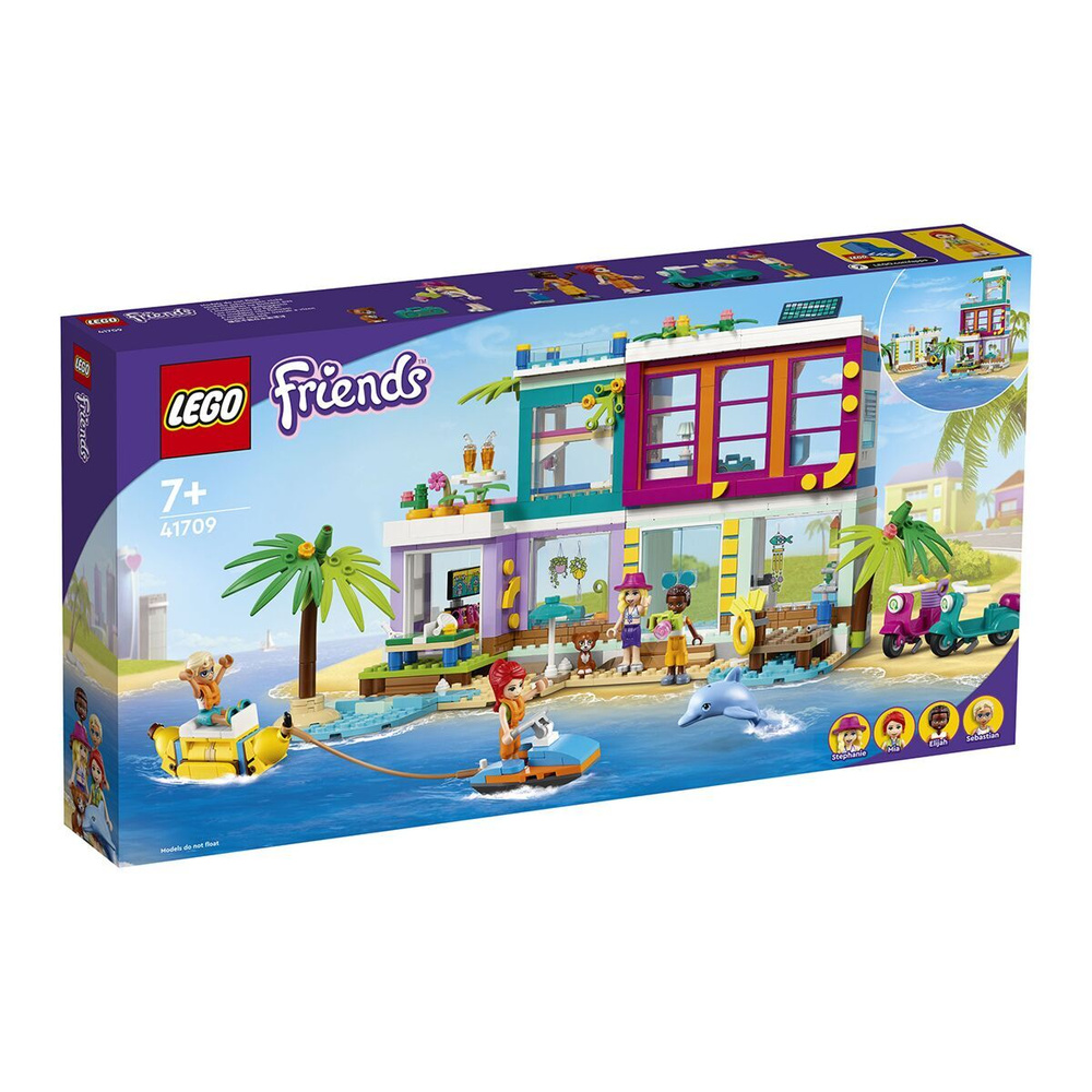 Конструктор LEGO Friends 41709 Пляжный дом для отдыха - купить с доставкой  по выгодным ценам в интернет-магазине OZON (711282773)