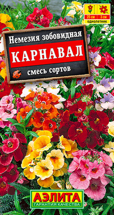 Семена Немезия Карнавал, смесь сортов (0,05г) - Аэлита #1