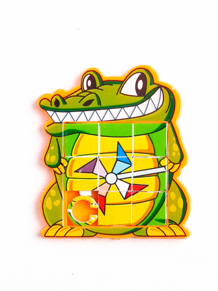 Игра - головоломка Пятнашки Сложи картинку Крокодил поле 9 клеток ...