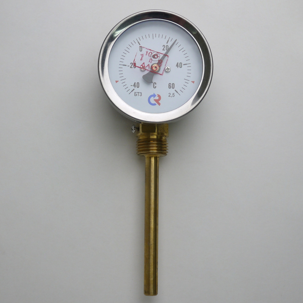 Термометр биметаллический РОСМА D63 L100 G 1/2" (-40 - 60С.) класс 2,5 ...