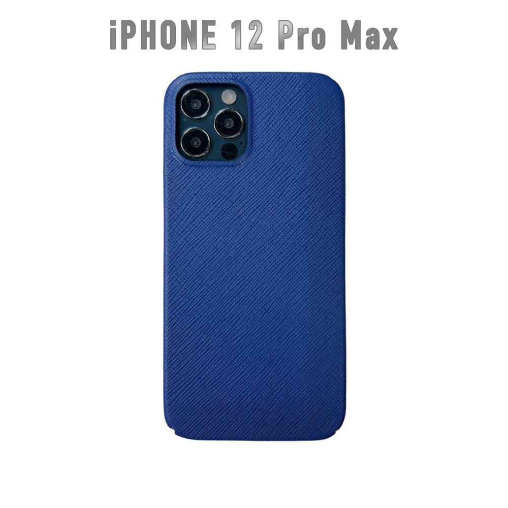 Синий чехол на iPhone 12 Pro Max из кожи сафьяно - купить с доставкой по  выгодным ценам в интернет-магазине OZON (676377166)