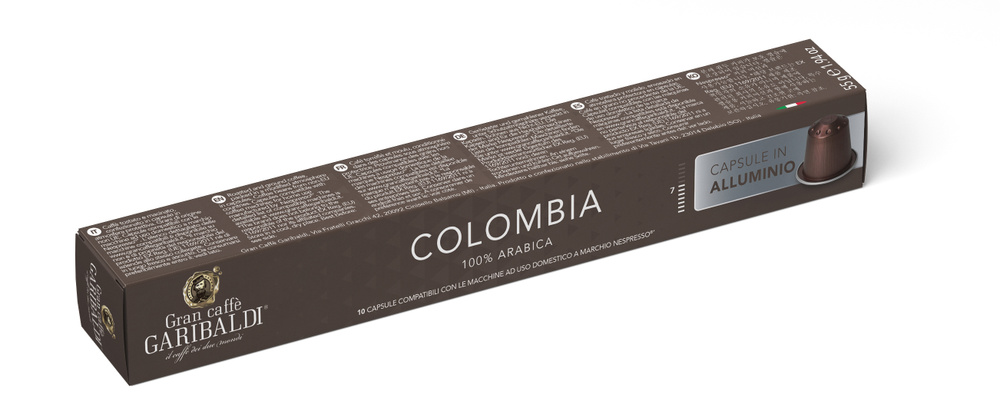 Молотый кофе в алюминиевых капсулах COLOMBIA для системы Nespresso, 10 штук/упаковка  #1