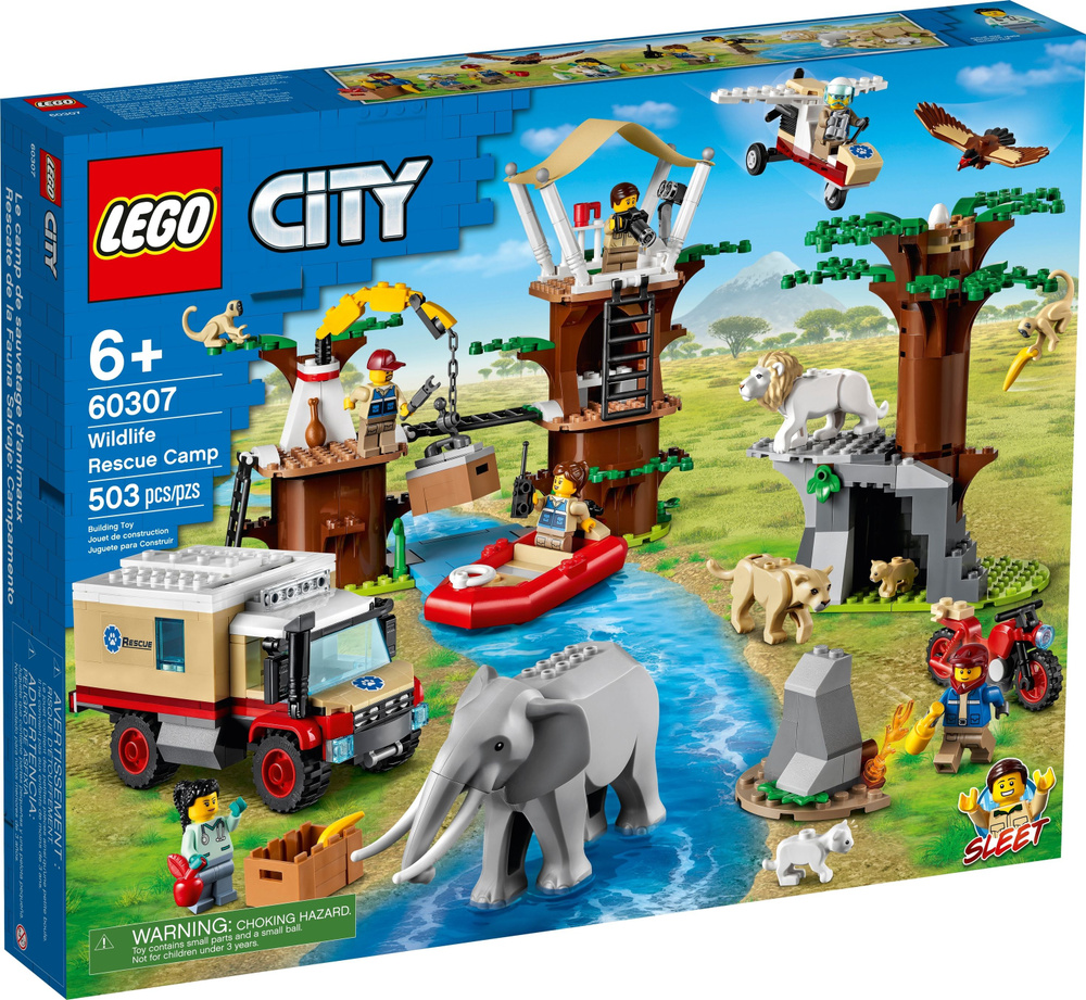 Лего City серия, LEGO Конструктор, лего 60307 Лагерь спасения дикой  природы, Игрушки Lego для мальчиков и девочек - купить с доставкой по  выгодным ценам в интернет-магазине OZON (686925270)