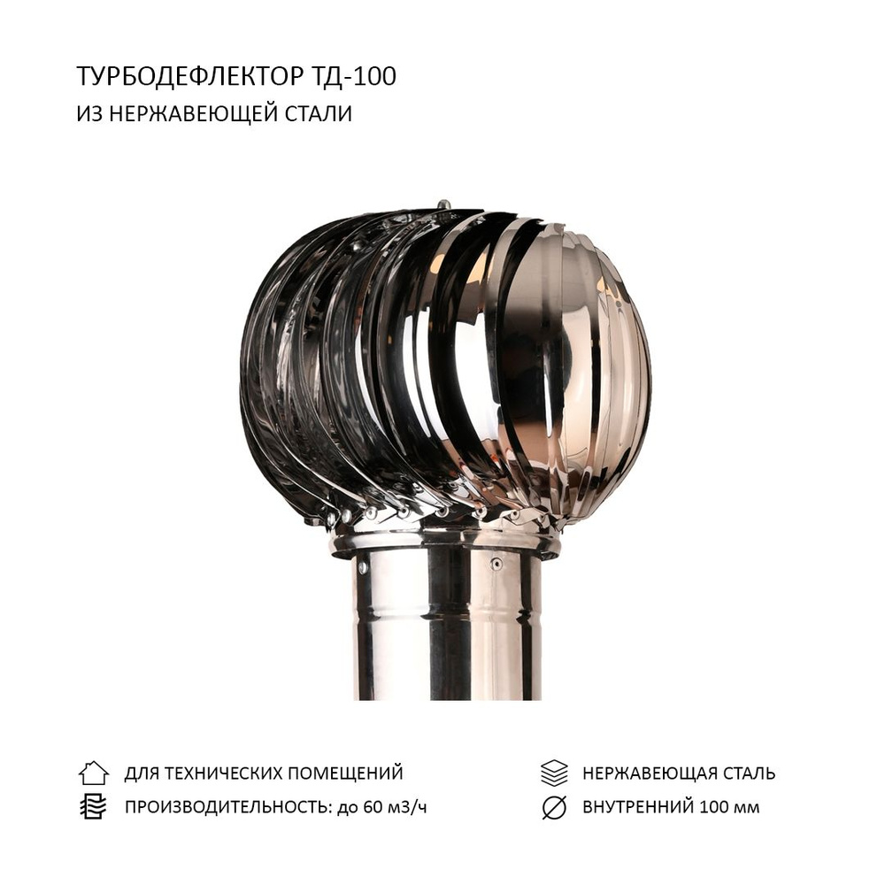 Турбодефлектор TD100, нержавеющая сталь #1