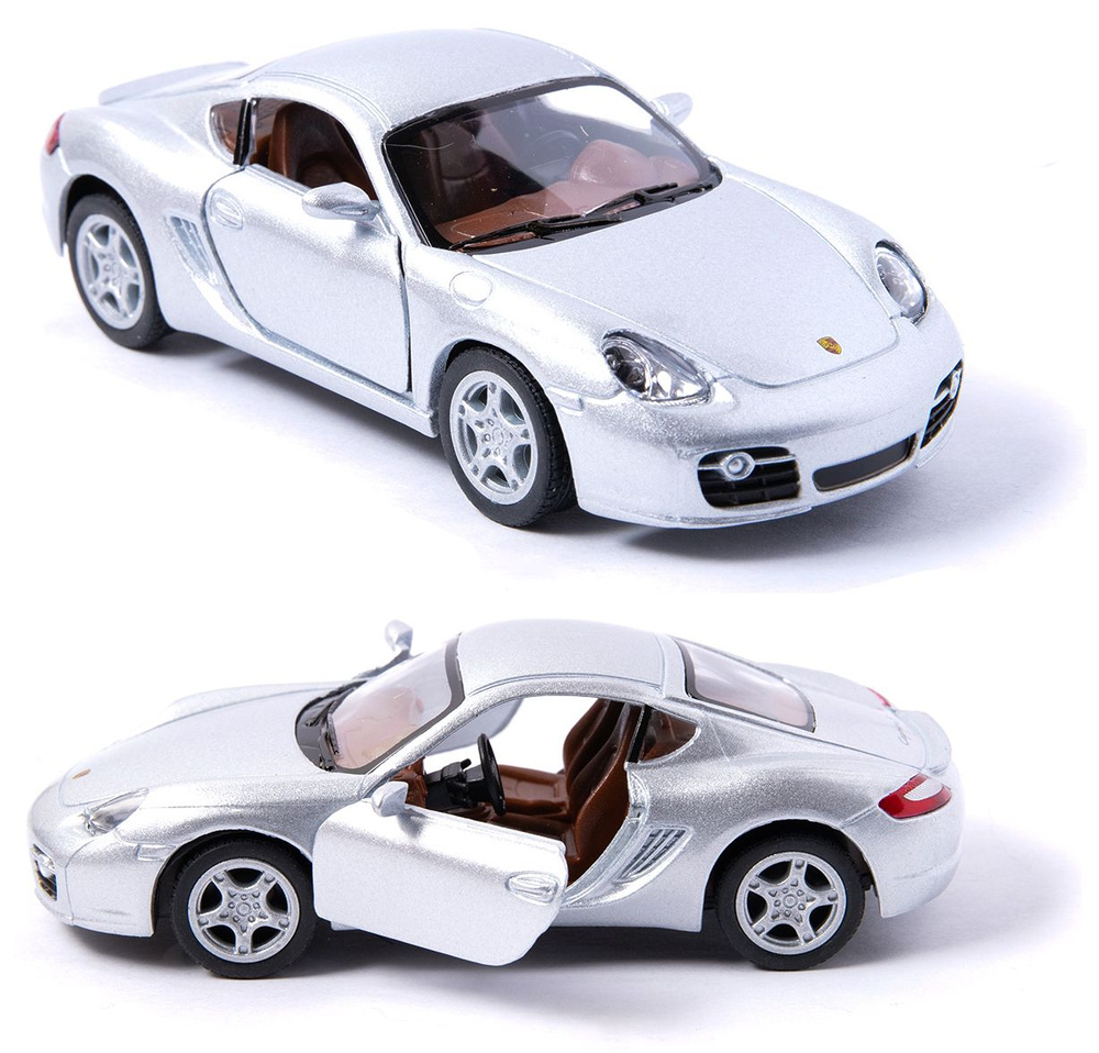 Машинка металлическая Kinsmart 1:34 Porsche Cayman S (Порше Кайман) KT5307D  инерционная, двери открываются / Серебристый - купить с доставкой по  выгодным ценам в интернет-магазине OZON (640498607)