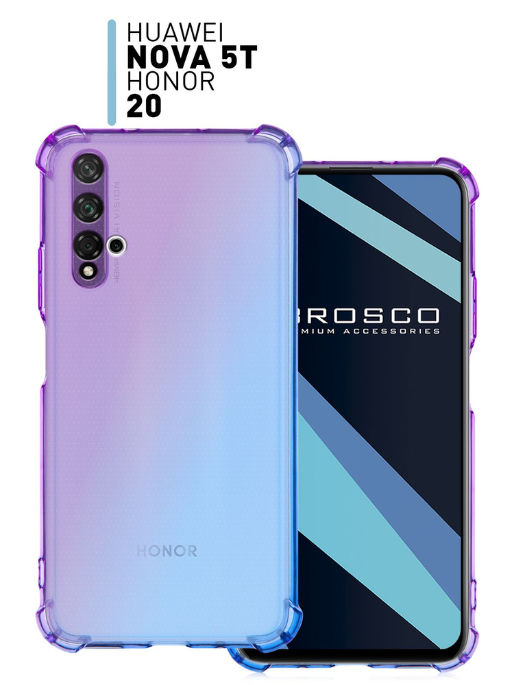 Противоударный силиконовый чехол для Honor 20 и Huawei Nova 5T (Хонор 20 и Хуавей Нова 5Т) с усиленными #1