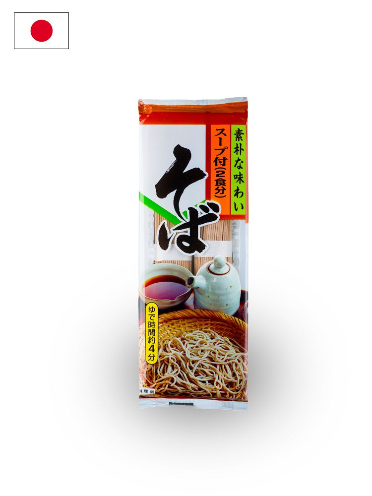 Лапша Соба с соусом, 2 порции, SUNAOSHI, 230 гр, Япония. #1