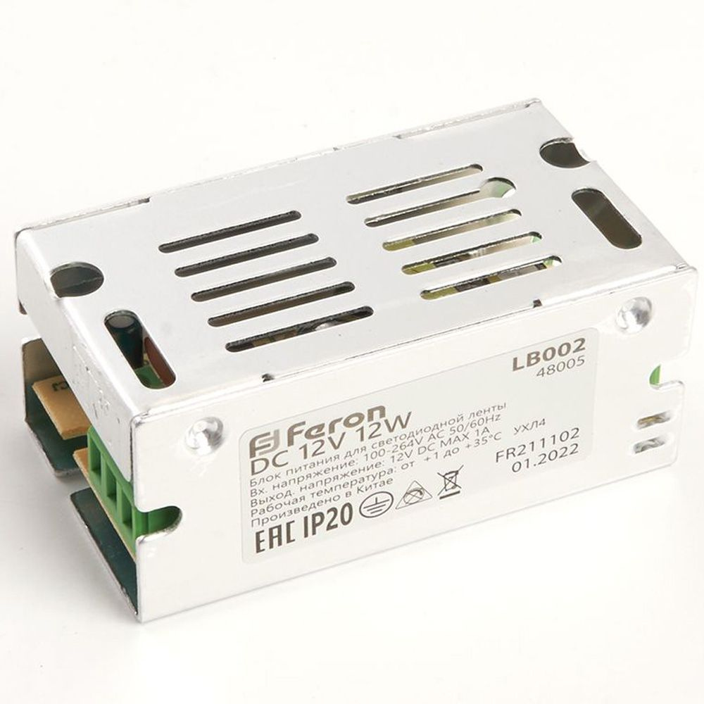 Блок питания для светодиодной ленты Feron, 12В, 12 Вт, IP20 - купить по ...