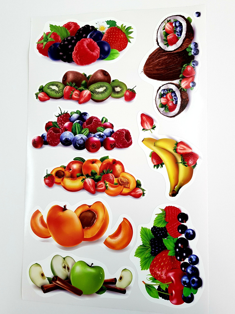 Наклейки - стикеры интерьерные декоративные "Фрукты" купить по выгодной ...
