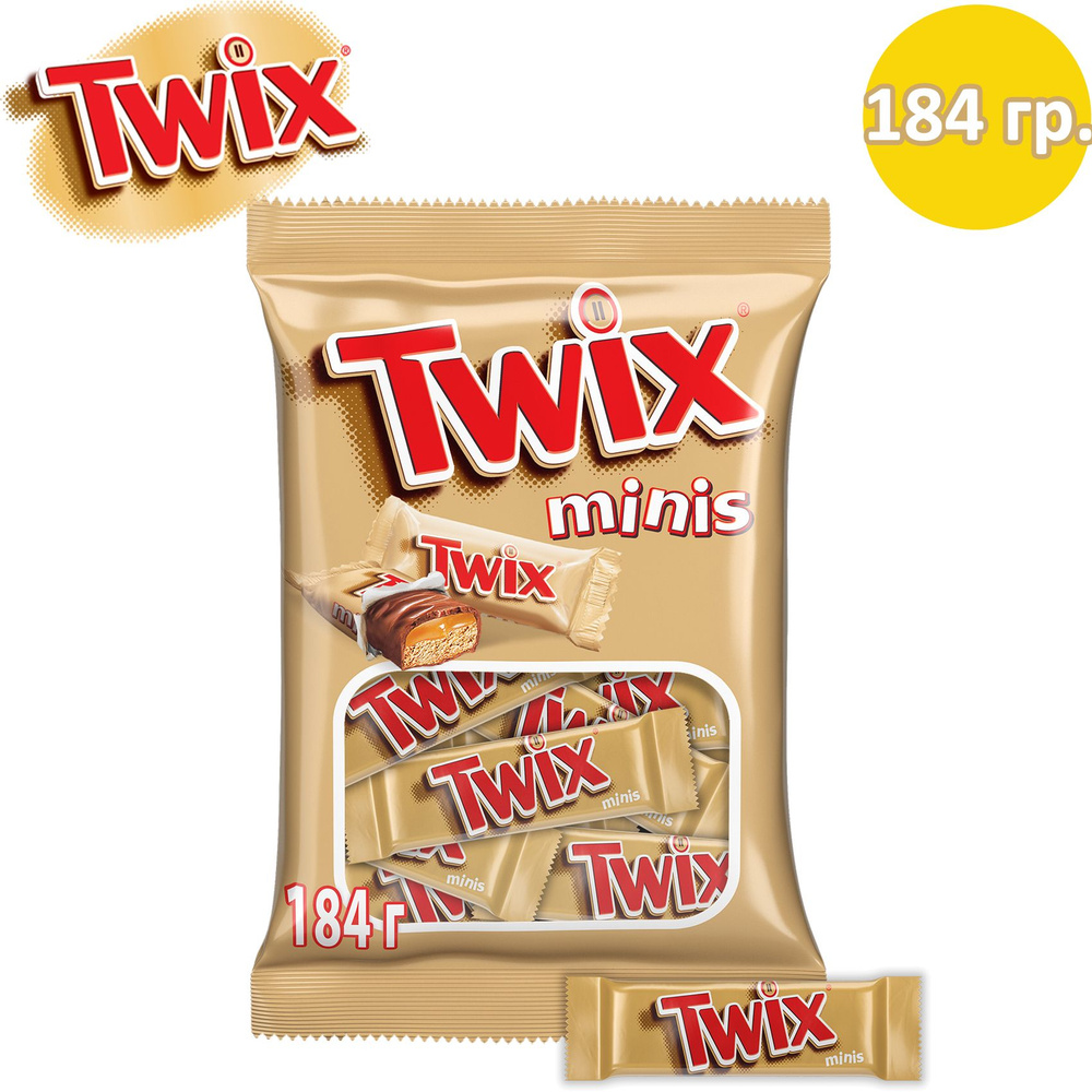 Twix minis / Твикс минис развесные конфеты, Молочный шоколад, Печенье  карамель, Пакет, 184 гр. - купить с доставкой по выгодным ценам в  интернет-магазине OZON (569487459)