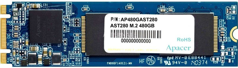 Apacer 480 ГБ Внутренний SSD-диск AP480GAST280-1 (AP480GAST280-1) #1