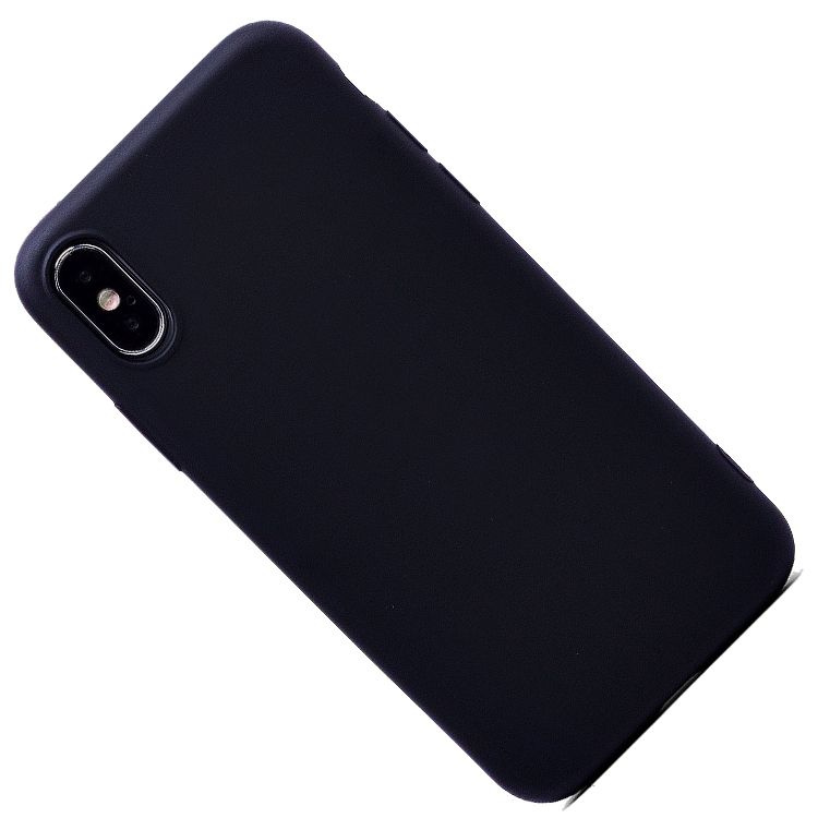 Чехол для iPhone X, iPhone XS силиконовый Soft Touch 2 <черный> #1
