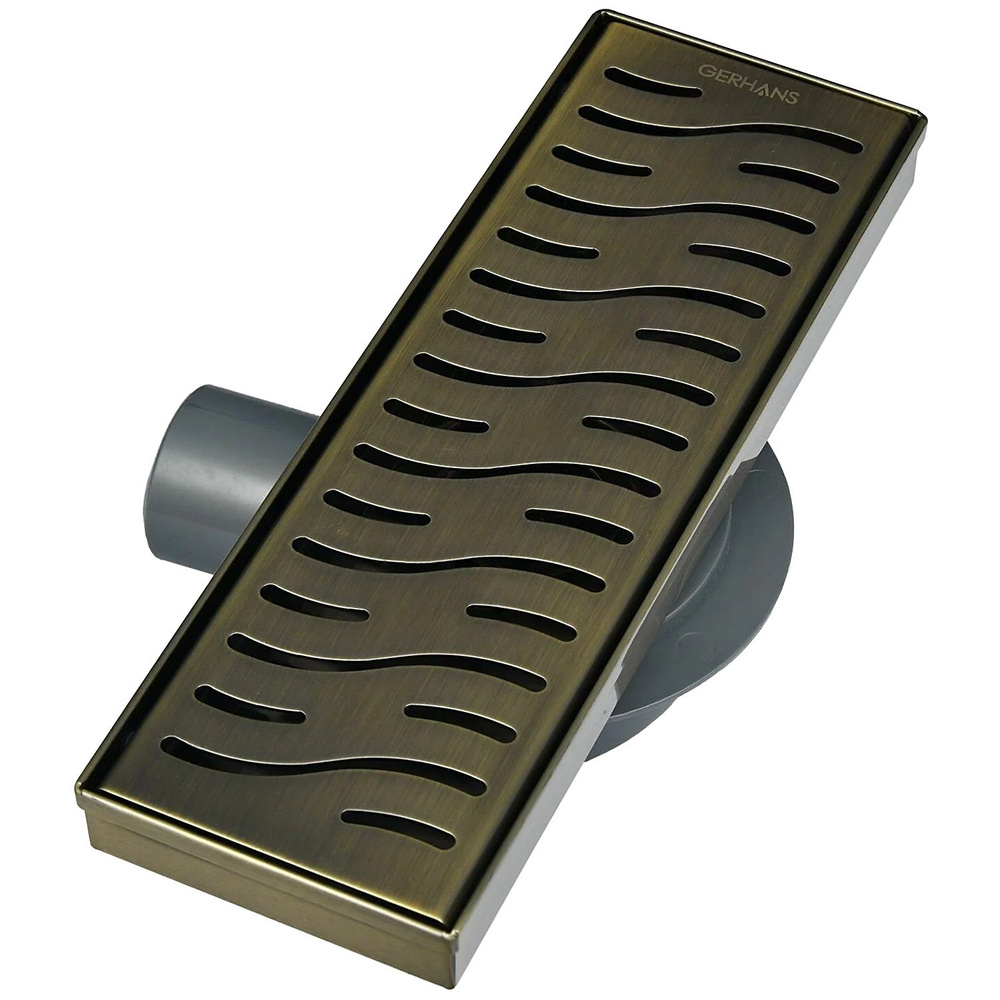 Душевой трап с горизонтальным выпуском (мокрый затвор) Gerhans K80410C ...