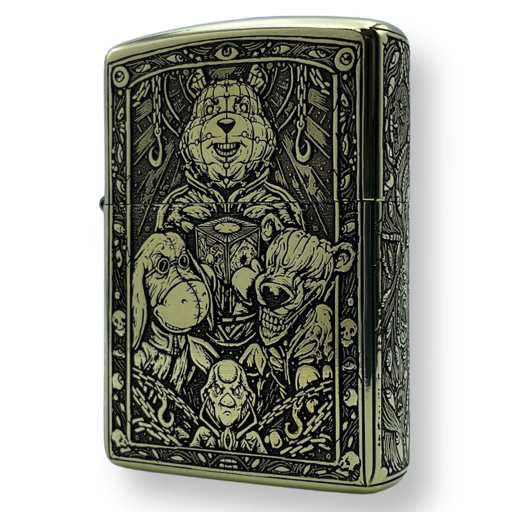 Зажигалка бензиновая Zippo Armor с гравировкой Пух из ада - купить с  доставкой по выгодным ценам в интернет-магазине OZON (764263257)