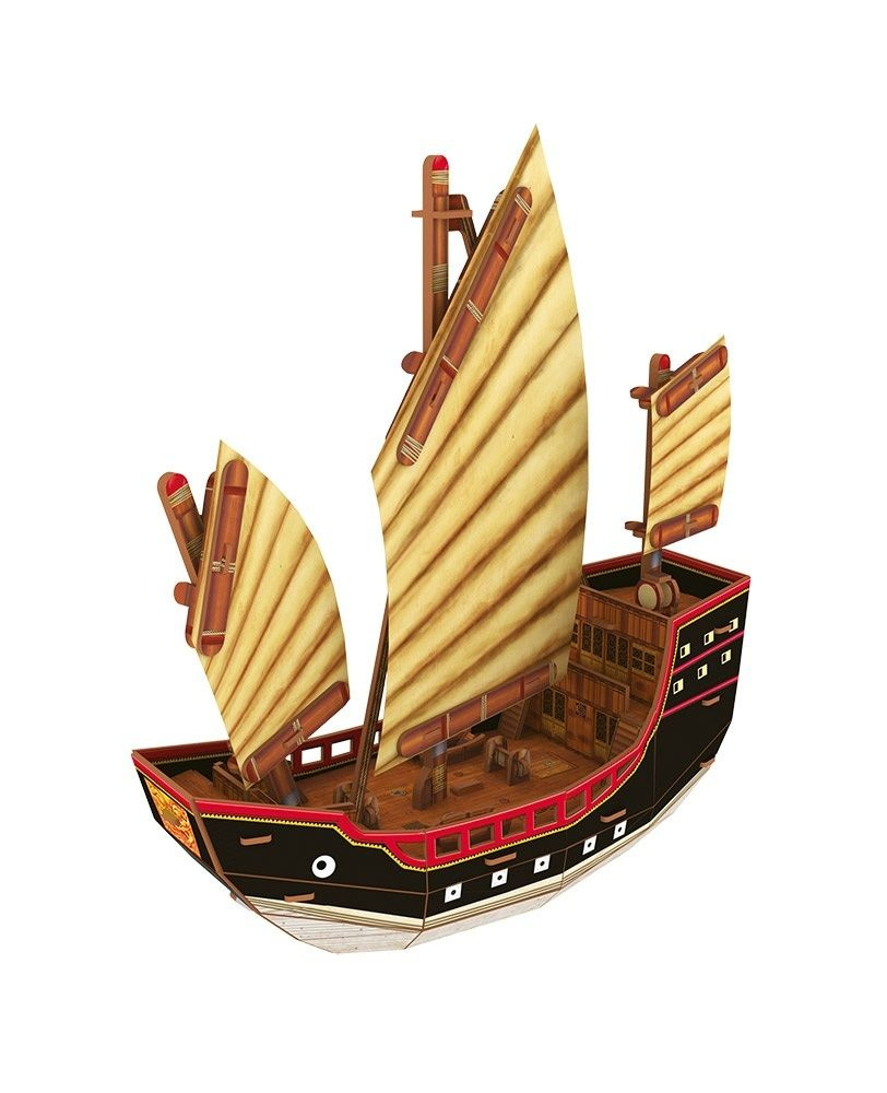 Модель деревянная сборная Корабли Парусник Династии Минь - Wooden Toys P131