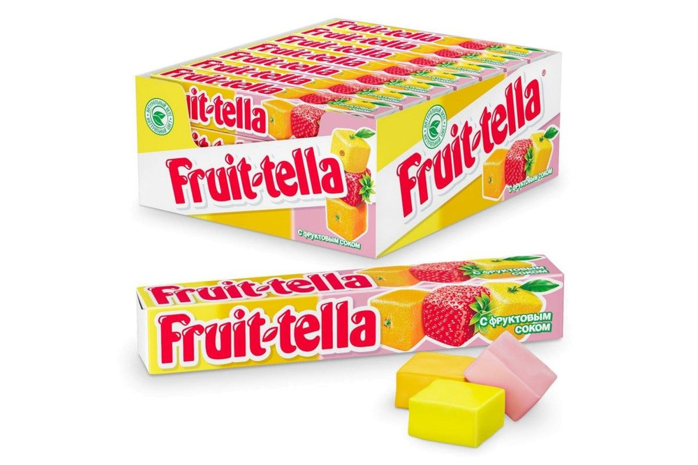 Конфеты жевательные, Fruittella, ассорти, 41 г. 10 штук #1