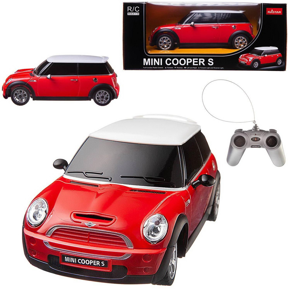 Машина р/у 1:18 Minicooper S, цвет красный 27MHZ - купить с доставкой по  выгодным ценам в интернет-магазине OZON (793371475)