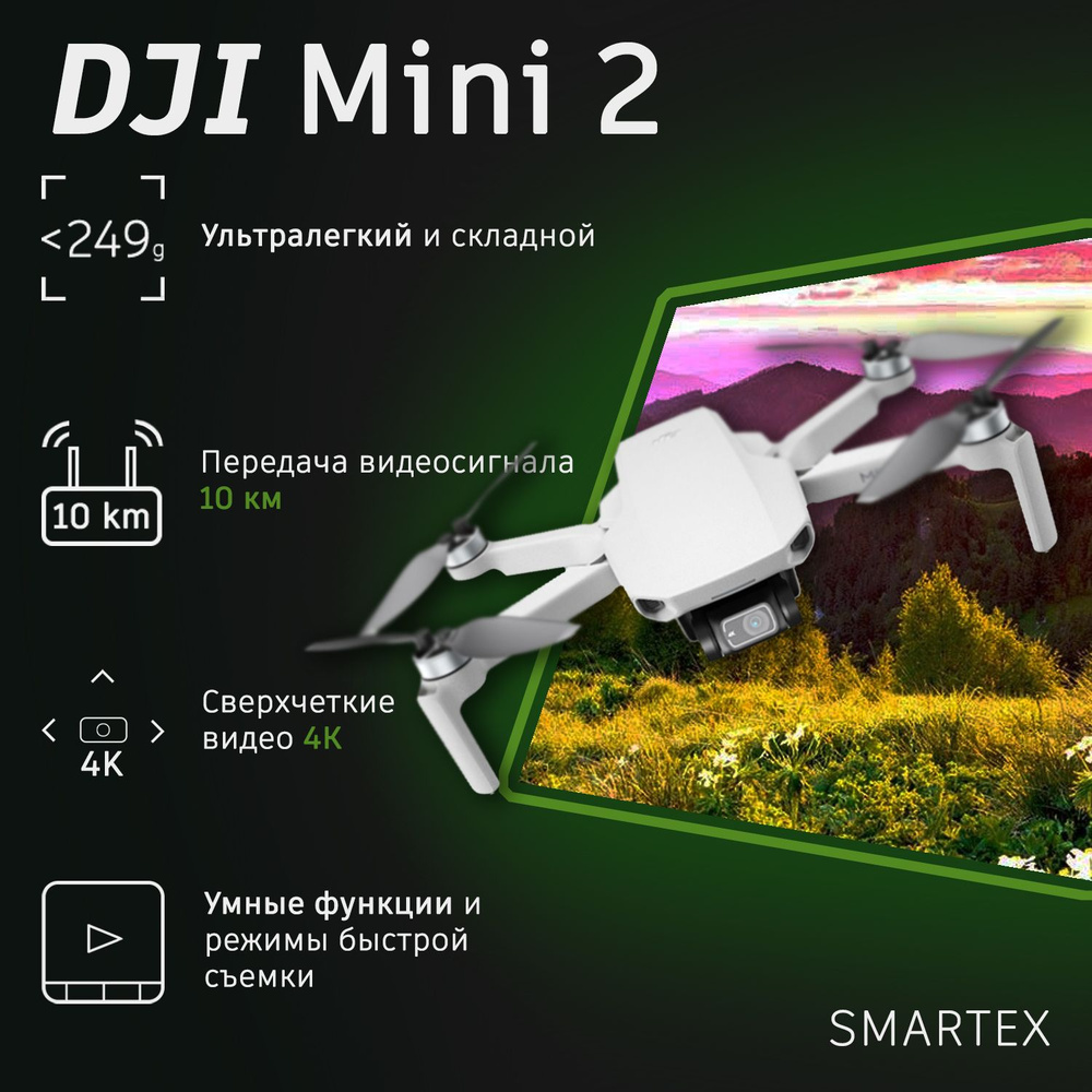 DJI Mini 2 - Сверхлегкий и складной Беспилотный Квадрокоптер (GL)  #1